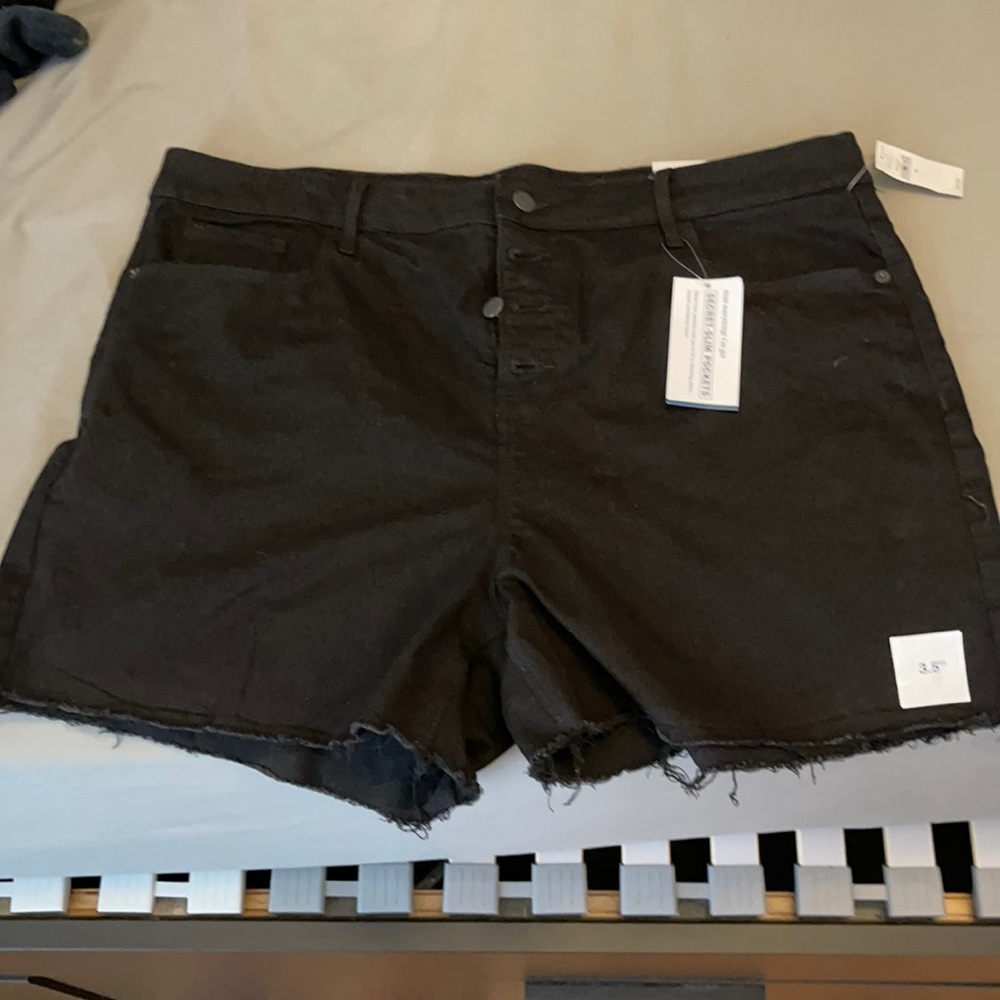 Black jeans shorts